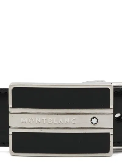Montblanc Rectangular-buckle Belt In Black