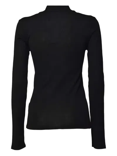Solotre Tie-neck Sweater In Black