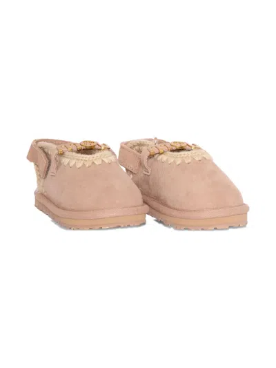 Mou Kids Mary Jane Slipper With Ba In Brown