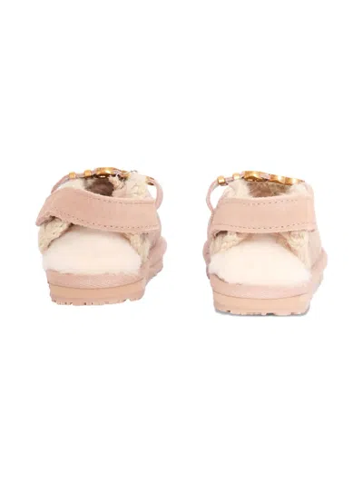 Mou Kids Mary Jane Slipper With Ba In Brown