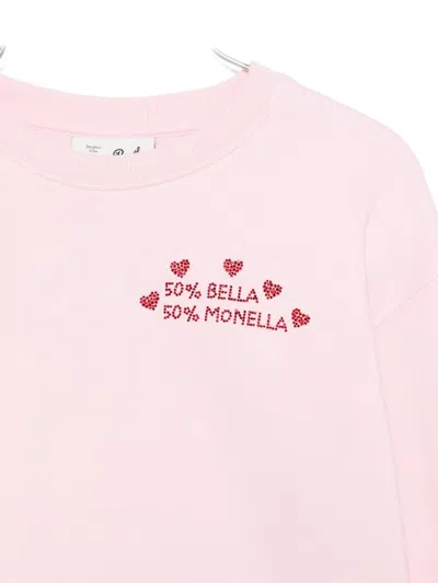 Mc2 Saint Barth Heart-motif Crew-neck Sweatshirt In Pink