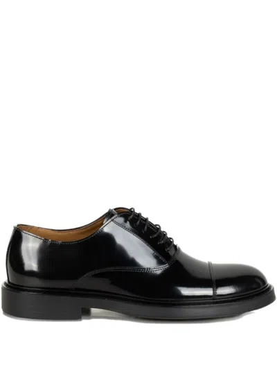 Franco Fedele Leather Derby Shoes In Black