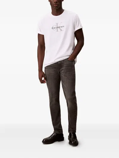 Calvin Klein Jeans Est.1978 Logo-patch Jeans In Gray
