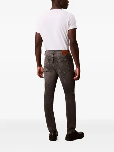 Calvin Klein Jeans Est.1978 Logo-patch Jeans In Gray