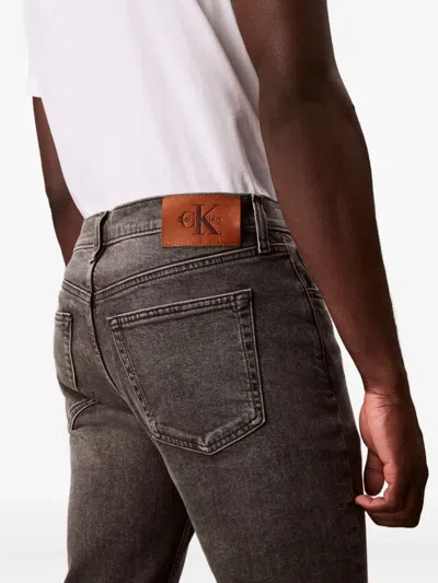 Calvin Klein Jeans Est.1978 Logo-patch Jeans In Gray