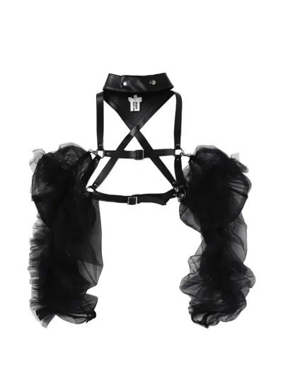 Noir Kei Ninomiya Ruffled Harness In Black
