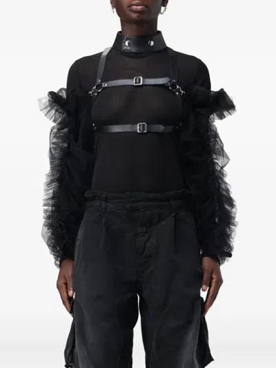 Noir Kei Ninomiya Ruffled Harness In Black