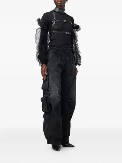 Noir Kei Ninomiya Ruffled Harness In Black