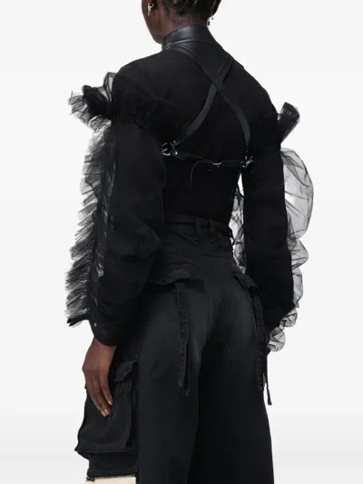 Noir Kei Ninomiya Ruffled Harness In Black