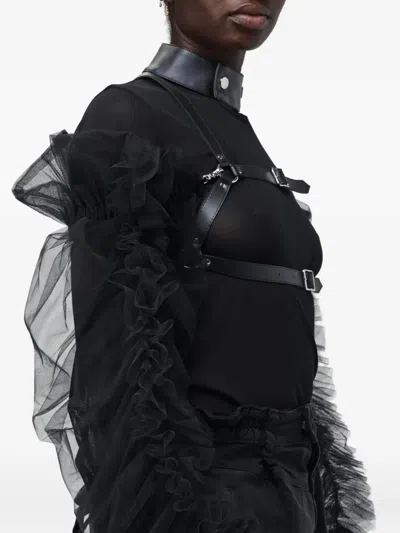 Noir Kei Ninomiya Ruffled Harness In Black