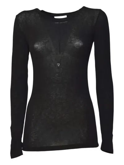 Solotre Long-sleeve T-shirt In Black