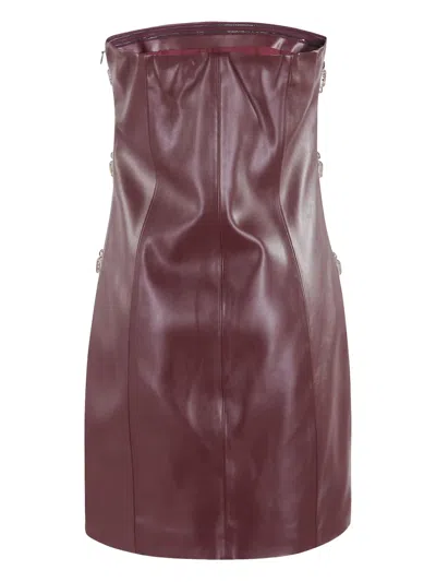 Isabelle Blanche Bustier Embellished Mini Dress In Brown
