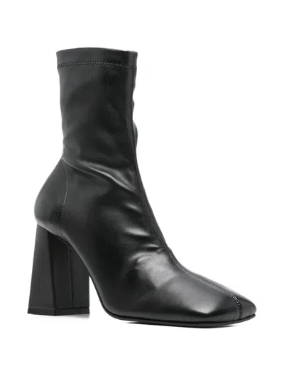Aldo Castagna 90mm Paulene Square-toe Ankle Boots In Black