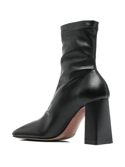 Aldo Castagna 90mm Paulene Square-toe Ankle Boots In Black