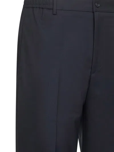 Tagliatore Blue Stretch Virgin Wool Blend Garcon Trousers In Blue