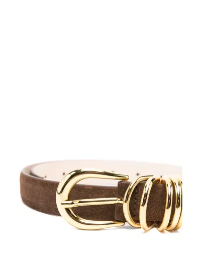 Dehanche Hollyhock Ring Buckle Belt In Brown