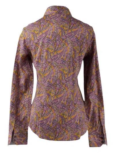 Pre-owned Etro Vintage Paisley-print Shirt In Orange