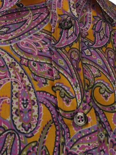 Pre-owned Etro Vintage Paisley-print Shirt In Orange