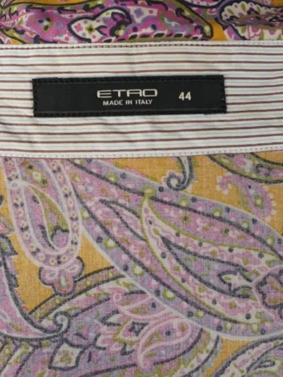 Pre-owned Etro Vintage Paisley-print Shirt In Orange