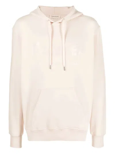 Alexander Mcqueen Cotton Hoodie In Pink