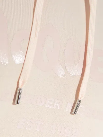 Alexander Mcqueen Cotton Hoodie In Pink