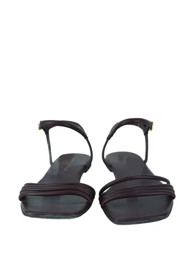 Pre-owned Gianvito Rossi Lena Leather Flat Sandals In Brown