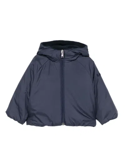 Il Gufo Hooded Zip Jacket In Blue