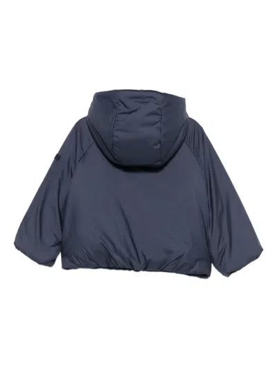 Il Gufo Hooded Zip Jacket In Blue