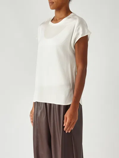 Pinko Farida Blusa Satin Blouse In White