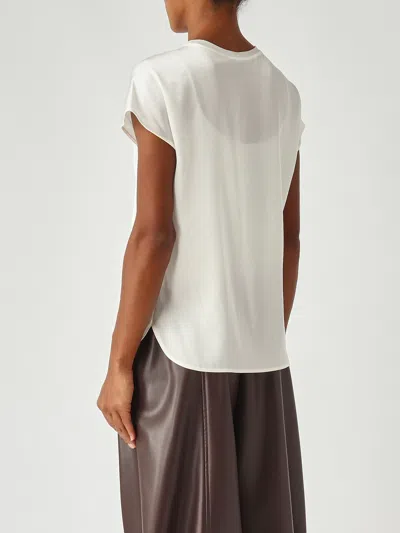 Pinko Farida Blusa Satin Blouse In White