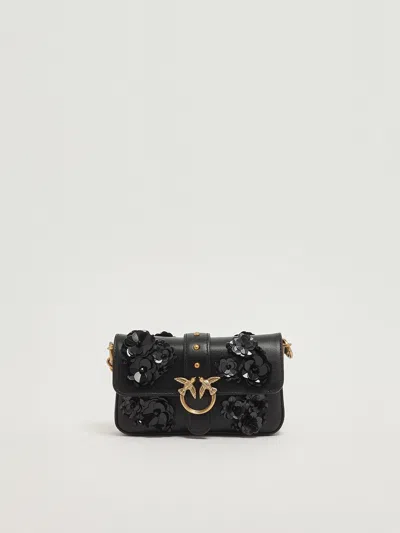 Pinko Love One Slouchy Baby Clutch In Black