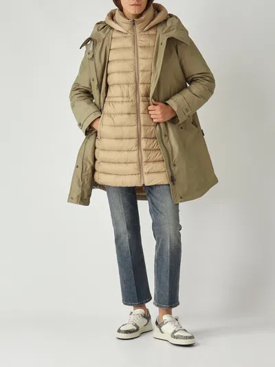 Woolrich Authentic 3 In 1 Parka Raincoat In Animal Print