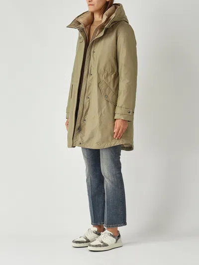 Woolrich Authentic 3 In 1 Parka Raincoat In Animal Print