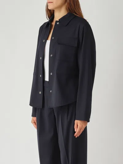 Woolrich Light Wool Overshirt Shirt In Black