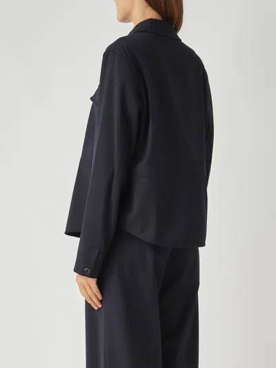 Woolrich Light Wool Overshirt Shirt In Black