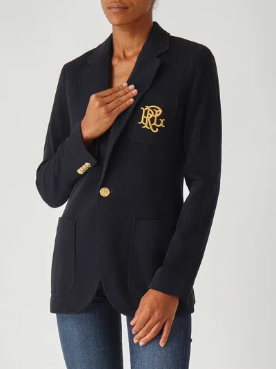 Polo Ralph Lauren Slim-fit Blazer In Jacquard A Maglia Doppia Blazer In Blue
