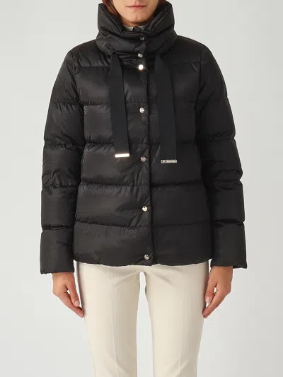 Herno Piumino Cappa In Raso Jacket In Black