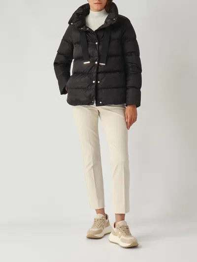 Herno Piumino Cappa In Raso Jacket In Black