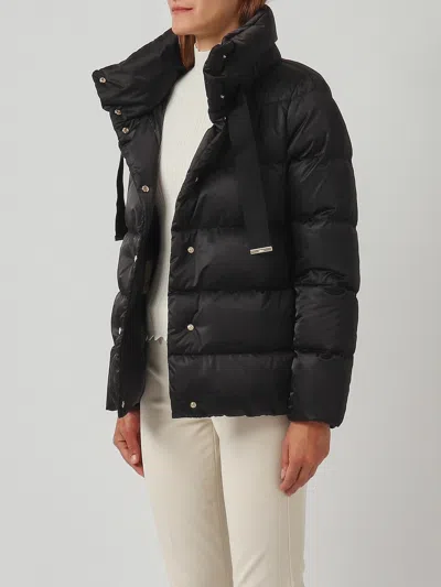 Herno Piumino Cappa In Raso Jacket In Black