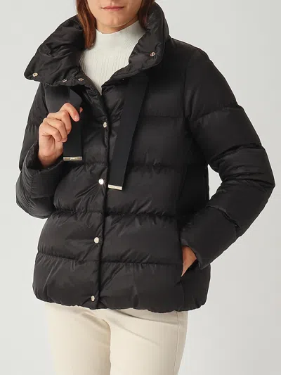 Herno Piumino Cappa In Raso Jacket In Black