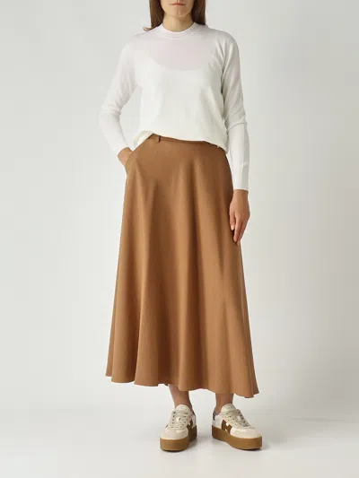 Herno Gonna Svasata Con Bottone In Vita Skirt In Animal Print