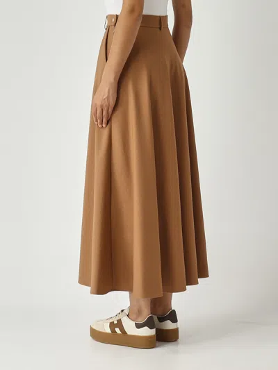 Herno Gonna Svasata Con Bottone In Vita Skirt In Animal Print