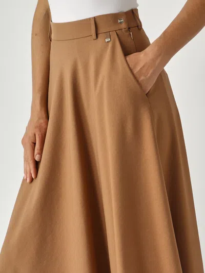 Herno Gonna Svasata Con Bottone In Vita Skirt In Animal Print