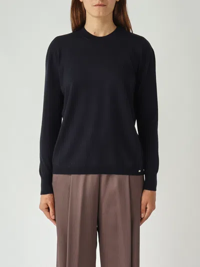 Herno Girocollo Basico In Lana Pettinata Sweater In Animal Print