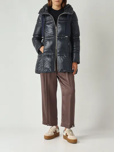 Herno Girocollo Basico In Lana Pettinata Sweater In Animal Print