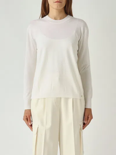 Herno Girocollo Basico In Lana Pettinata Sweater In Animal Print