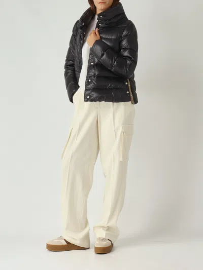 Herno Girocollo Basico In Lana Pettinata Sweater In Animal Print