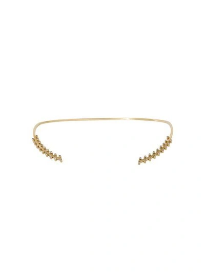 Shop Jagga 'dots' Diamond Choker - Metallic