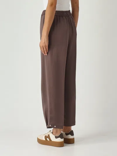 Herno Pantalone Con Dettaglio Bottone Trousers In Brown