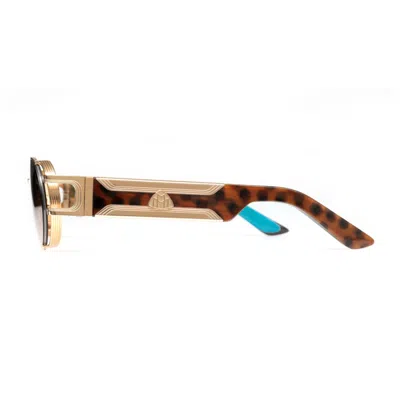 Maybach Eyewear The Drive Ileopard Turquoise In Multi